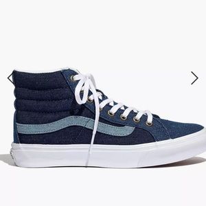 Madewell x Vans® Slim High-Top Sneakers in Denim